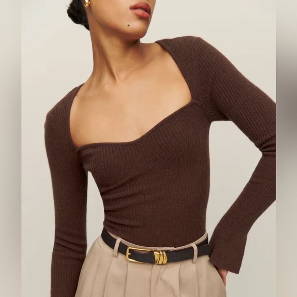 Reformation | Glenna Cashmere Sweater in Americano